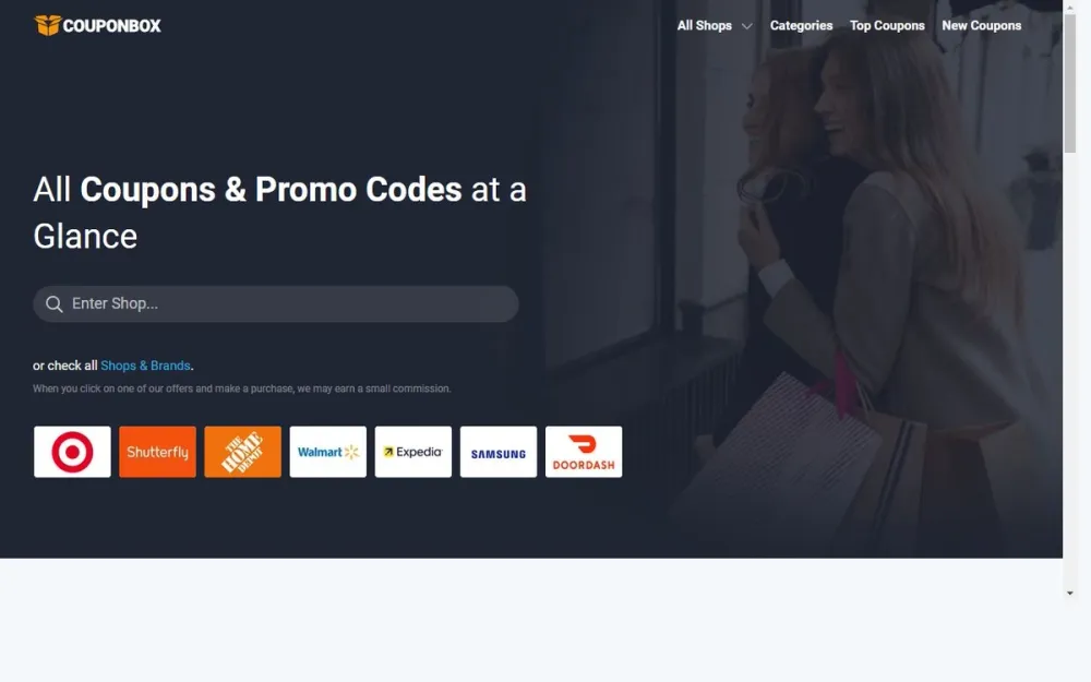 Screenshot of CouponBox