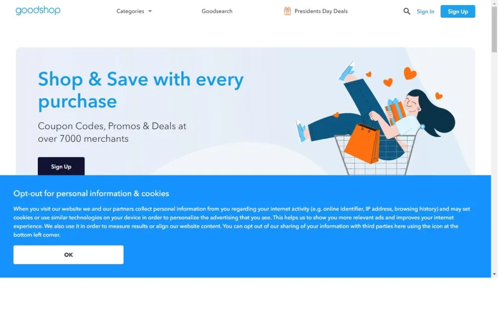 Screenshot of Goodshop Screenshot of Goodshop